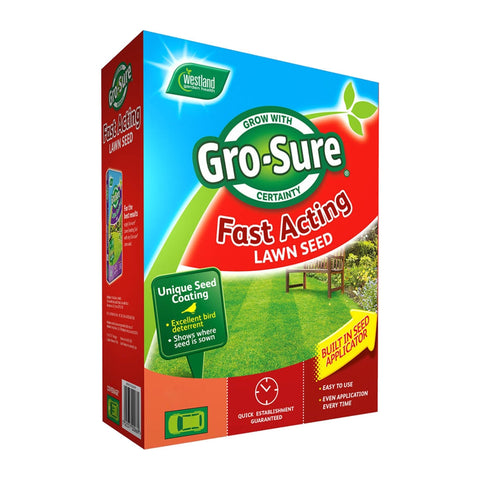 Westland Gro-Sure Fast Acting Lawn Seed 10m² + 50% Extra Free